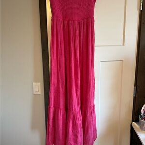 Anthropologie Pink Maxi Dress